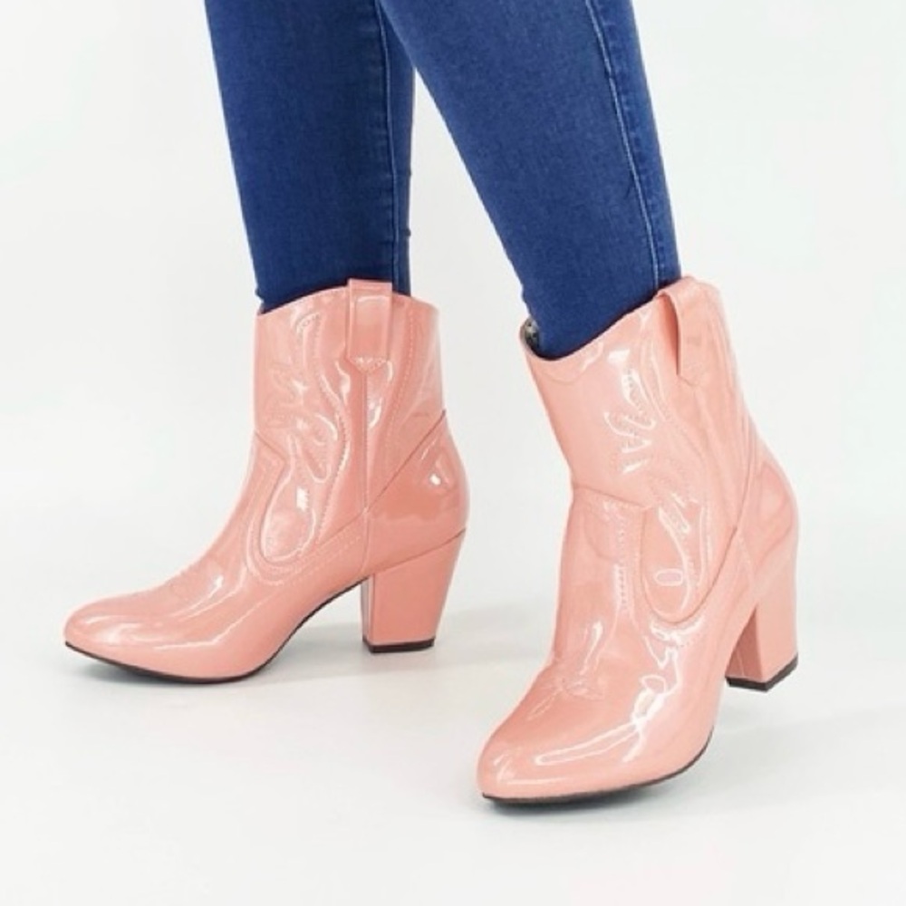 BAIT PINK PATENT COWBOY BOOT